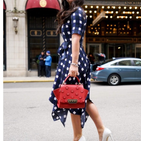 Handkerchief Hem Fit-and-flare Dress - Picture 2 of 5